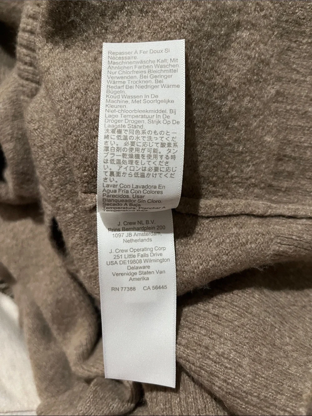 JY26 J. Crew Midi Sweater Dress in Extra Soft Brown